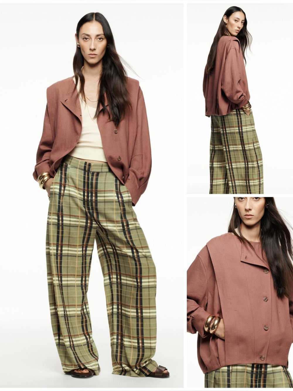 ZARA ~ Linen-blend bomber jacket from ZW collection